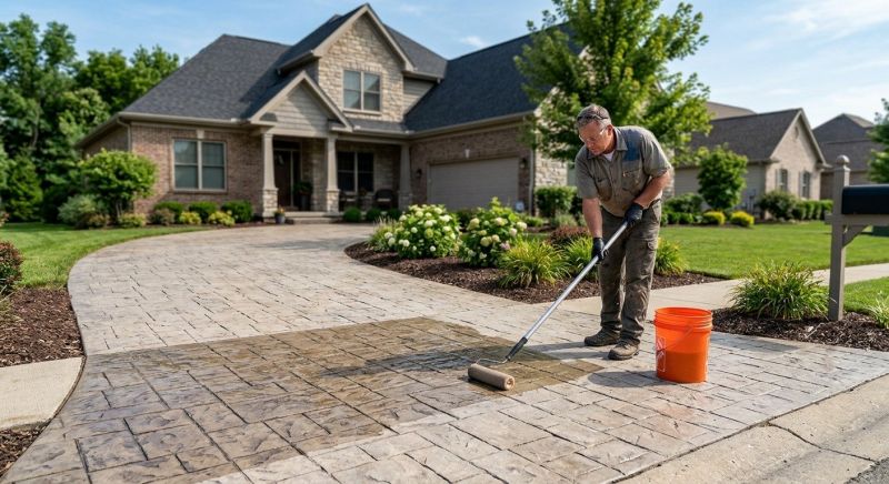 Stamped Concrete Sealing in Redmond, WA